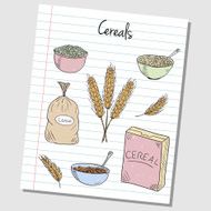 Cereals doodles - lined paper