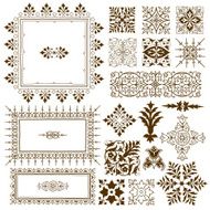 Decorative calligraphic ornate design elements N2
