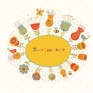 Banner with flowers and place for your text N31