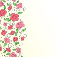 Background with hand drawn flower pattern N2