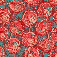 abstract poppies