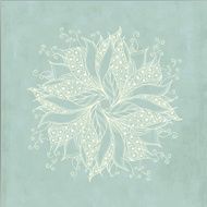 Vintage card with fantasy flower N2
