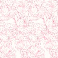 pattern with hibiscus