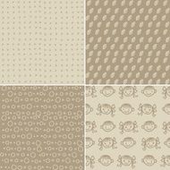 set of abstract seamless pattern