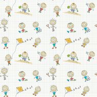 Children play seamless wallpaper N2
