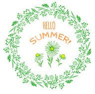 Summer floral wreath