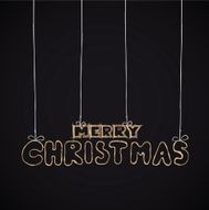 Christmas hand drawn typography for xmas design Vector illustra