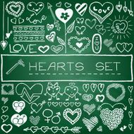 Hand drawn set of hearts and arrows N4
