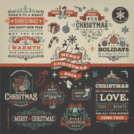 Hand Drawn Christmas Labels &amp; Badges N17