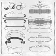 Vintage hand drawn banners N5
