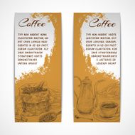 Vetical retro coffe set banners N2