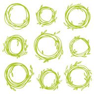 Set of 9 hand drawn branches N3