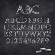 Vector chalk font