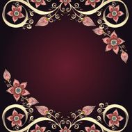 Decorative floral background with flowers N8