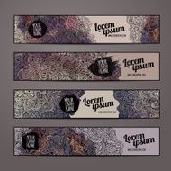 Vector banners template set
