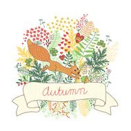 Beautiful card with a squirrel N2
