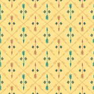 Ethnic colorful seamless pattern with arrows Hand drawn doodles N5