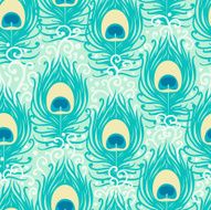 Peacock Feathers Seamless Pattern