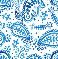 blue paisley pattern