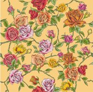 Seamless Floral Roses Background N4