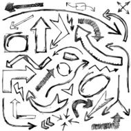 Set of hand drawn arrows N21