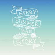 Hand drawn summer poster vector illustration