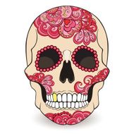 Day of The Dead Sugar Skull with floral ornament N4