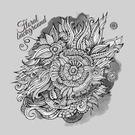 watercolor abstract floral design N5