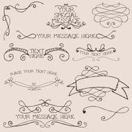 Hand drawn ornate design elements N14