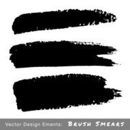 Set of Hand Drawn Grunge Brush Smears N3