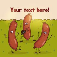 Cartoon Characters Funny Sausages