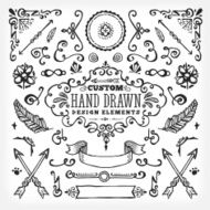 Hand Dawn Design Elements N4