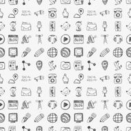 seamless doodle communication pattern N118