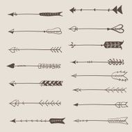 Hand Drawn Arrows Clip Art Vector