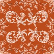 Paisely doodle seamless background