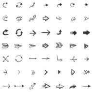 Vector Set of 49 Sketch Arrows and Cursors