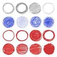 Set of Hand drawn circles N2