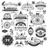 Hand Drawn Christmas Ornaments &amp; Labels N4