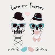 Conceptual Love Me Forever Funny Vector Illustration