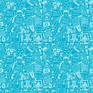 seamless doodle communication pattern N119