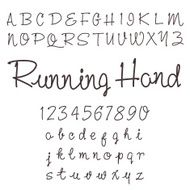 vector real hand alphabet