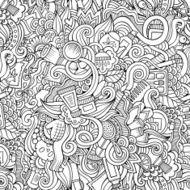 Seamless pattern with beauty and cosmetics N4