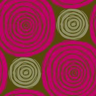 Bright seamless summer circle doodle pattern