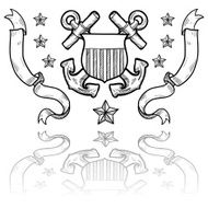 US Coast Guard Military insignia sketch
