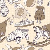 Toys sketch seamless pattern N2