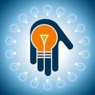 idea of power icon in hand