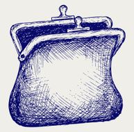 Empty open purse