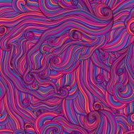Seamless wave hand-drawn pattern N108