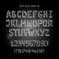Chalkboard alphabet N2