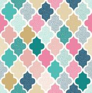 seamless doodle dots islamic pattern
